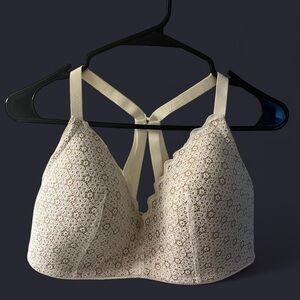 Aerie Scalloped Lace Bralette - Cream